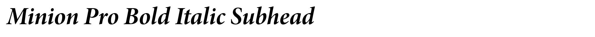 Minion Pro Bold Italic Subhead image